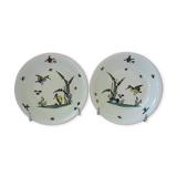 Pairs of porcelain bottles by Coquet in Limoges and decorated in Chantilly