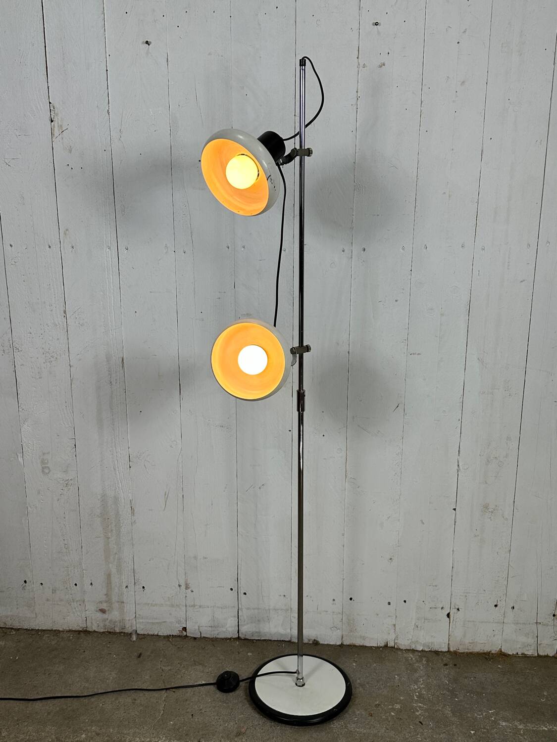 Aluminum floor lamp from the 60s