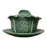 Soup-tureen cabbage ceramic and flat slip