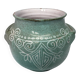 Green ceramic pot Le Frasnois