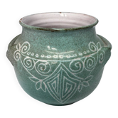 Green ceramic pot Le Frasnois