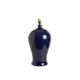 Base lampe vase meiping bleu-e27