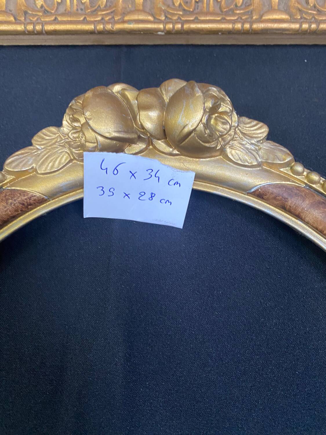 Set of 8 gilded wood or resin or vintage brass frames