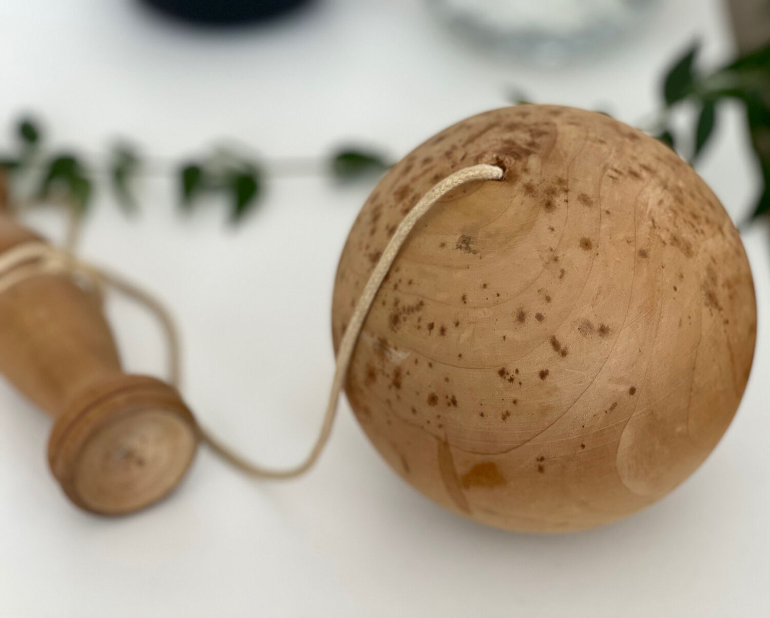 Old wooden bilboquet