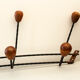 Wall coat rack iron and vintage wood