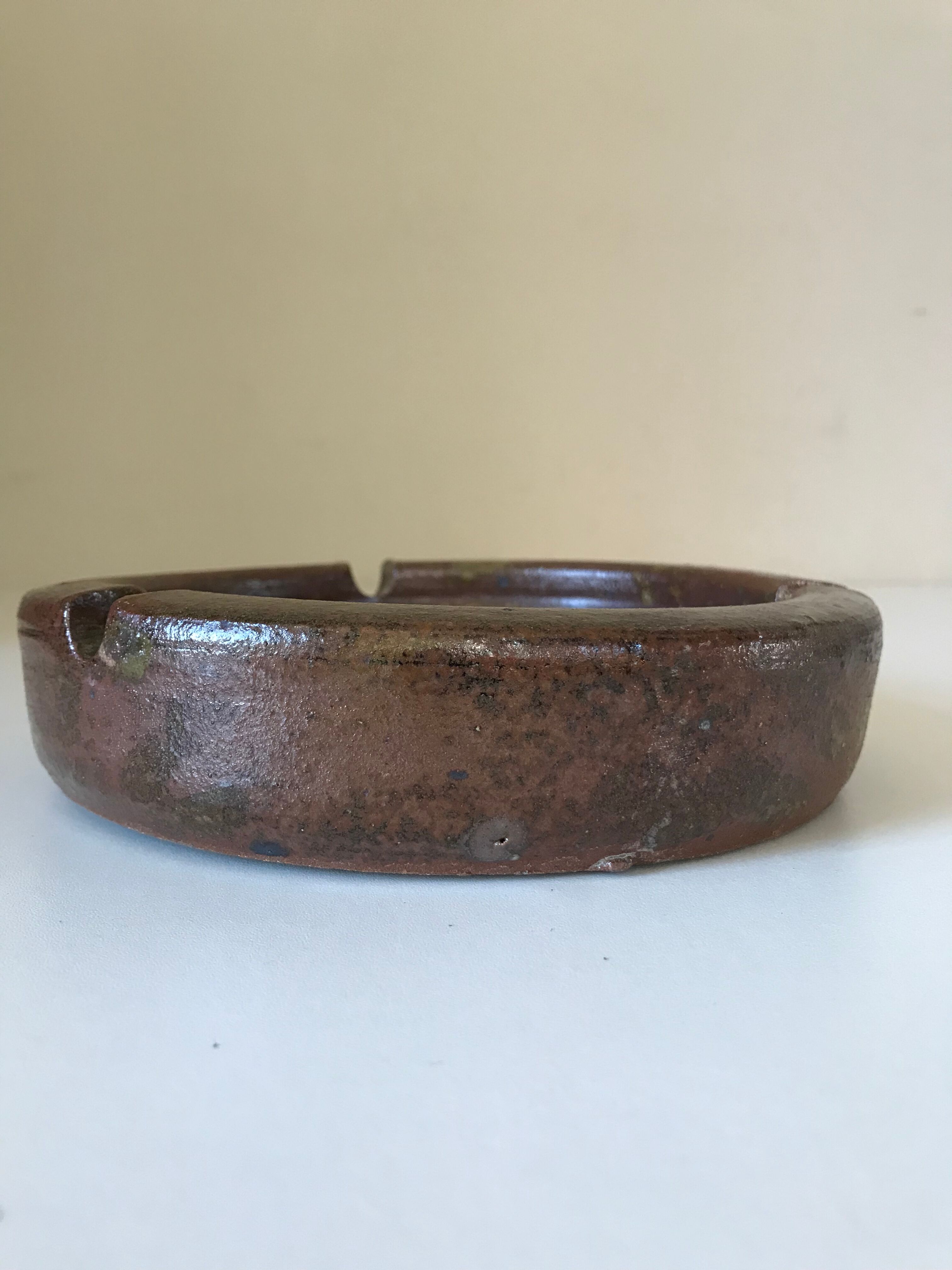 Ashtray in vintage stoneware 60s