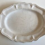 Flat centerpiece with godrons in glazed earth Moustiers 18th