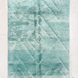 Tapis berbère marocain Beni Ouarain vert turquoise 3,05x2m