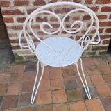 Wrought iron garden armchair