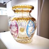 Large Bohemian crystal vase