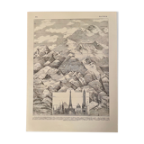 Lithograph on height 1920