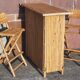 Bamboo counter or bar. (With 2 folding high chairs)