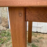 Vintage solid teak table 135x79cm an80