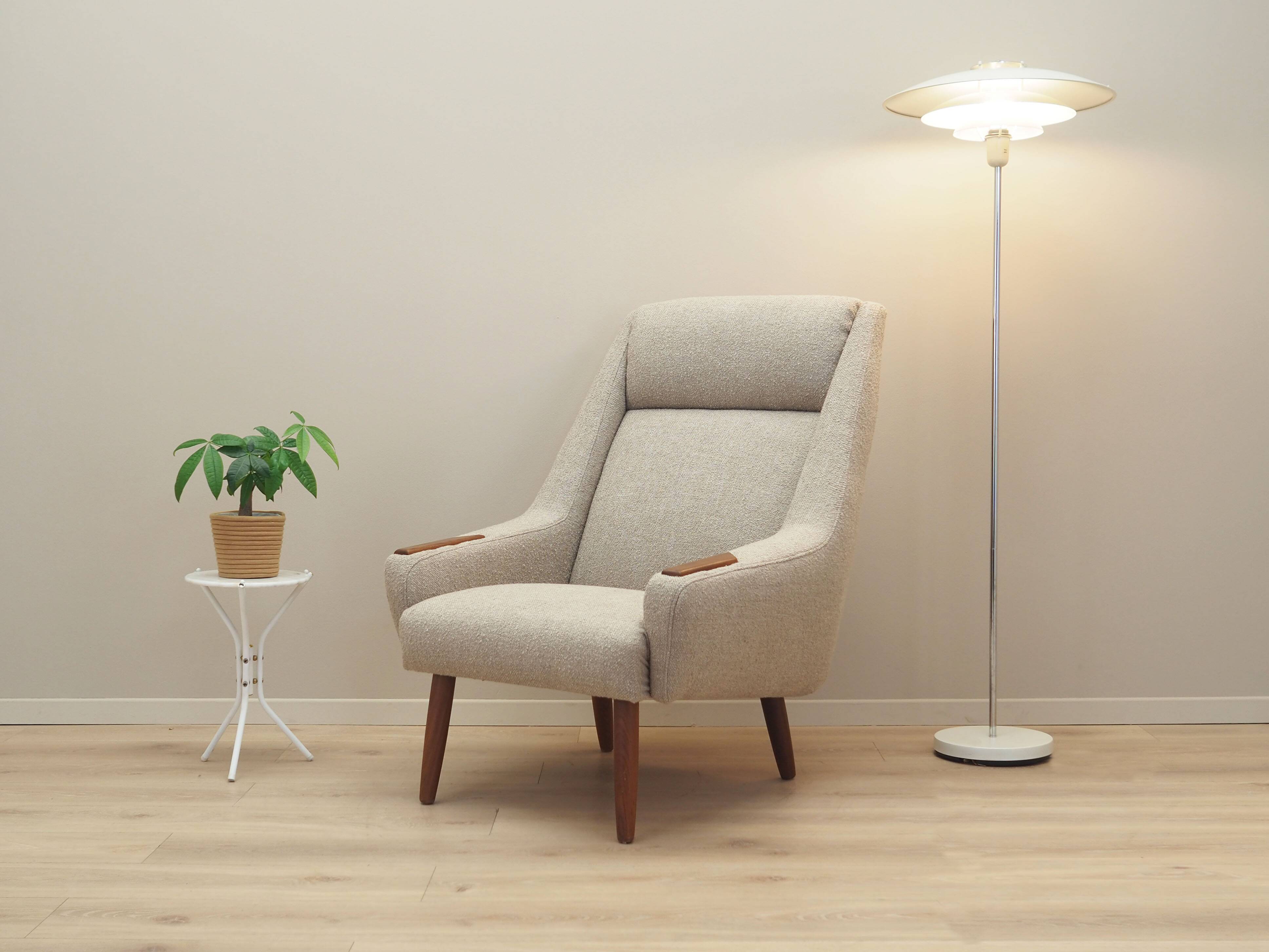 Fauteuil en teck, design danois, années 1960, production : Danemark