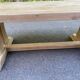 Large extendable monastery table stripped in raw solid oak 200 cm
