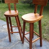 Pair of bar stools, mountain style