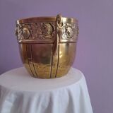 Cache-pot Art Nouveau en laiton