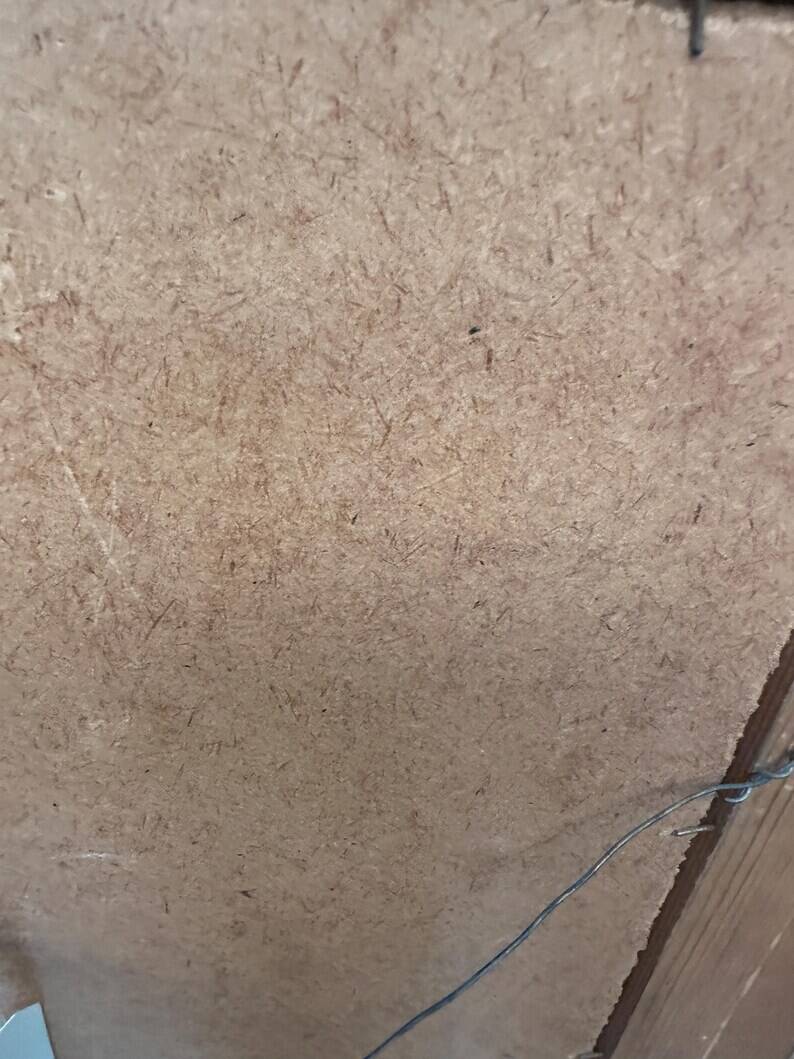 Huile sur panneau originale suédoise "Forêt", signée, vintage et encadrée.