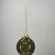 1970s Czech Smoked Glass Globe and Brass Pendant Light