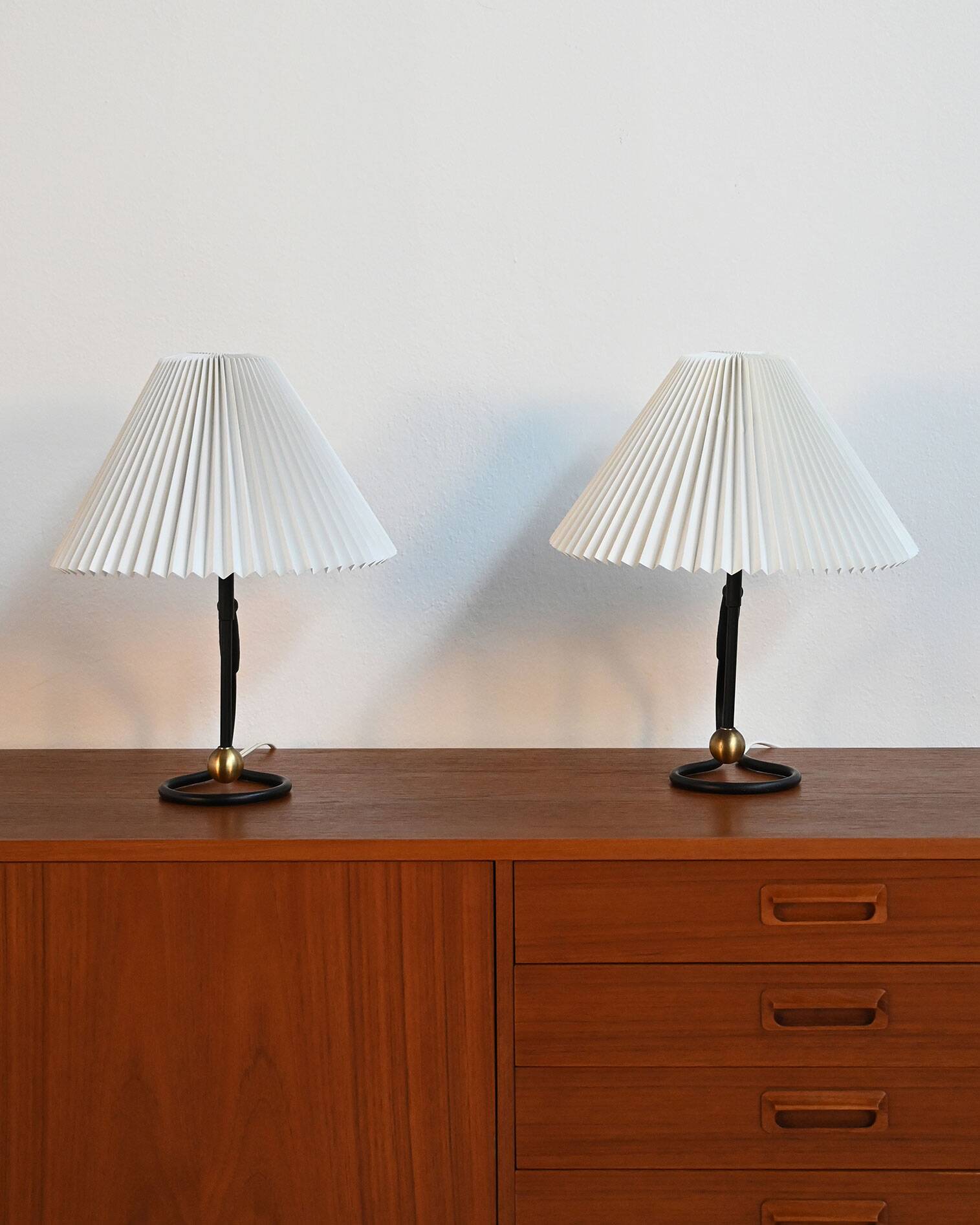 Pair of “Kip-Lamp” lamps by Kaare Klint for Le Klint, 1940s