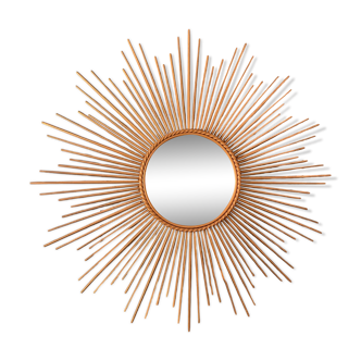 large format brass sun mirror