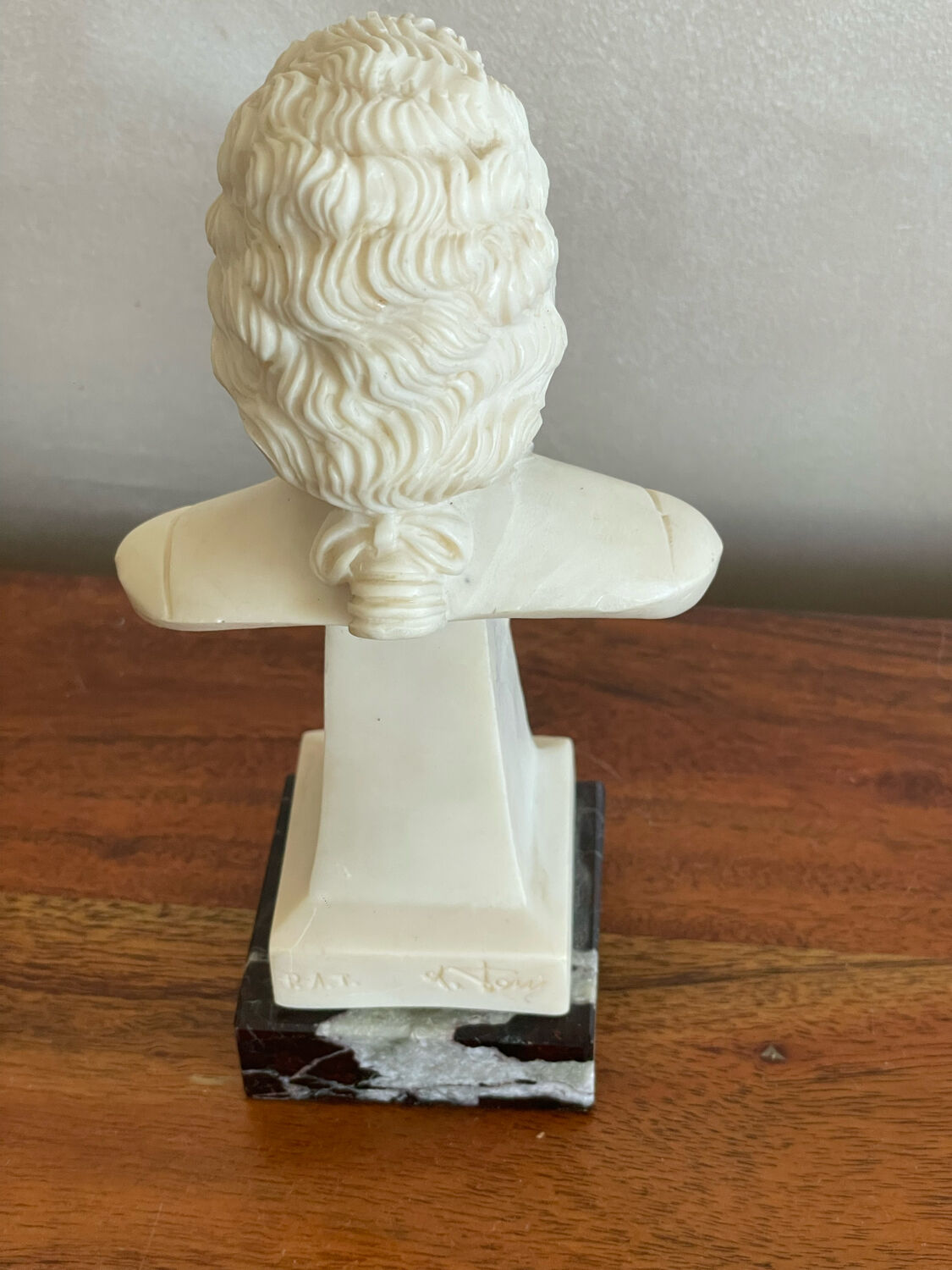 Mozart bust in alabaster Italy