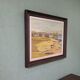 Peinture à l’huile de paysage vintage suédoise moderne « Golden Meadows » du milieu du siècle, encadrée