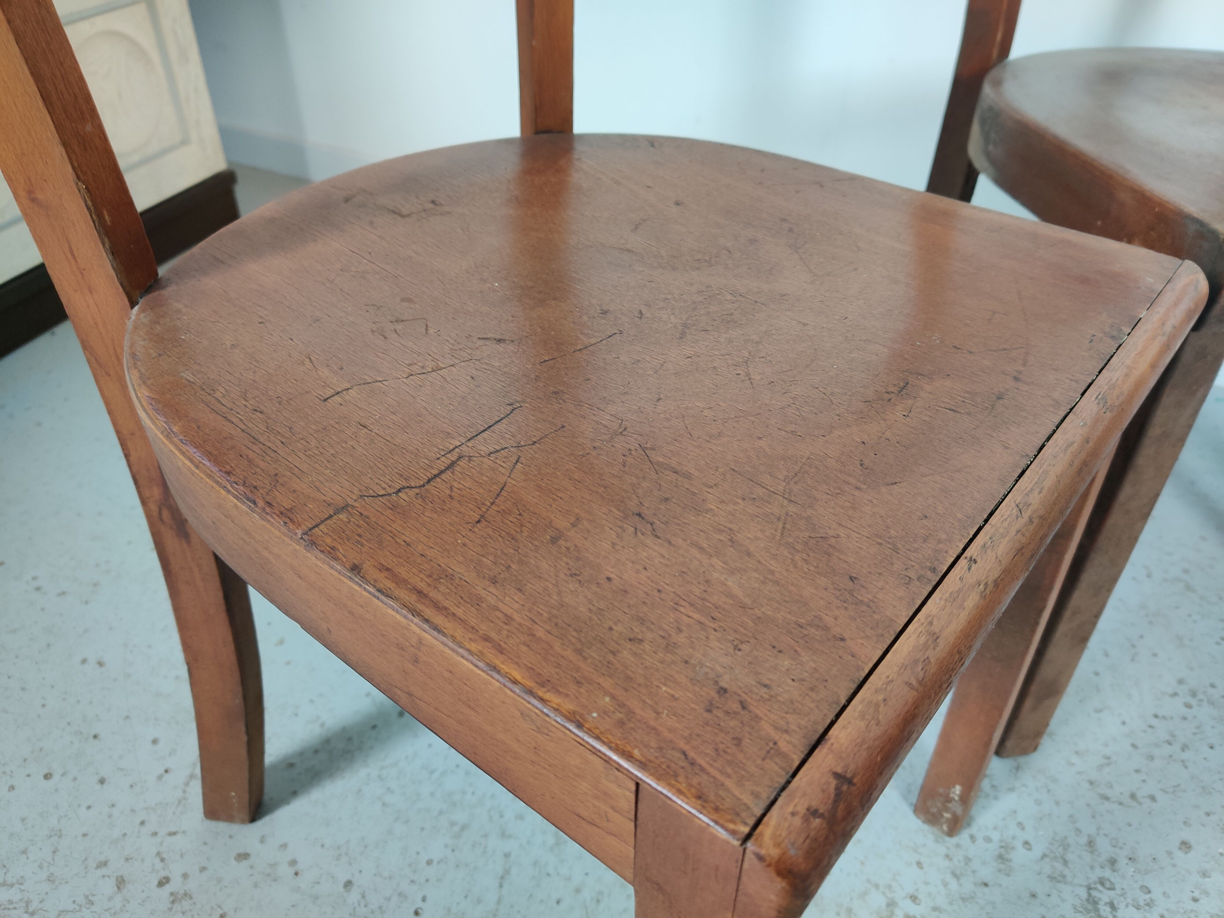 6 vintage bistro chairs, 50s/60s