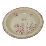 Hollow plate in iron earth from Gien model Pink Hawthorn