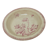 Hollow dish in Gien ironstone, Aubépine rose model