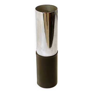 Steel and faux leather Cylinder Umbrella Stand - 1970s