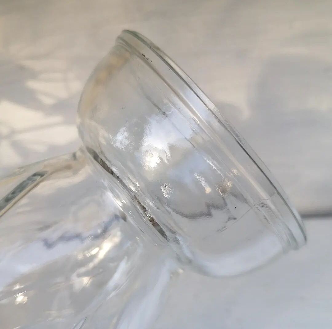 Bulb vase, hyacinth, pressed glass, molded