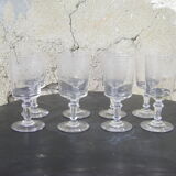 Series of eight antique glasses