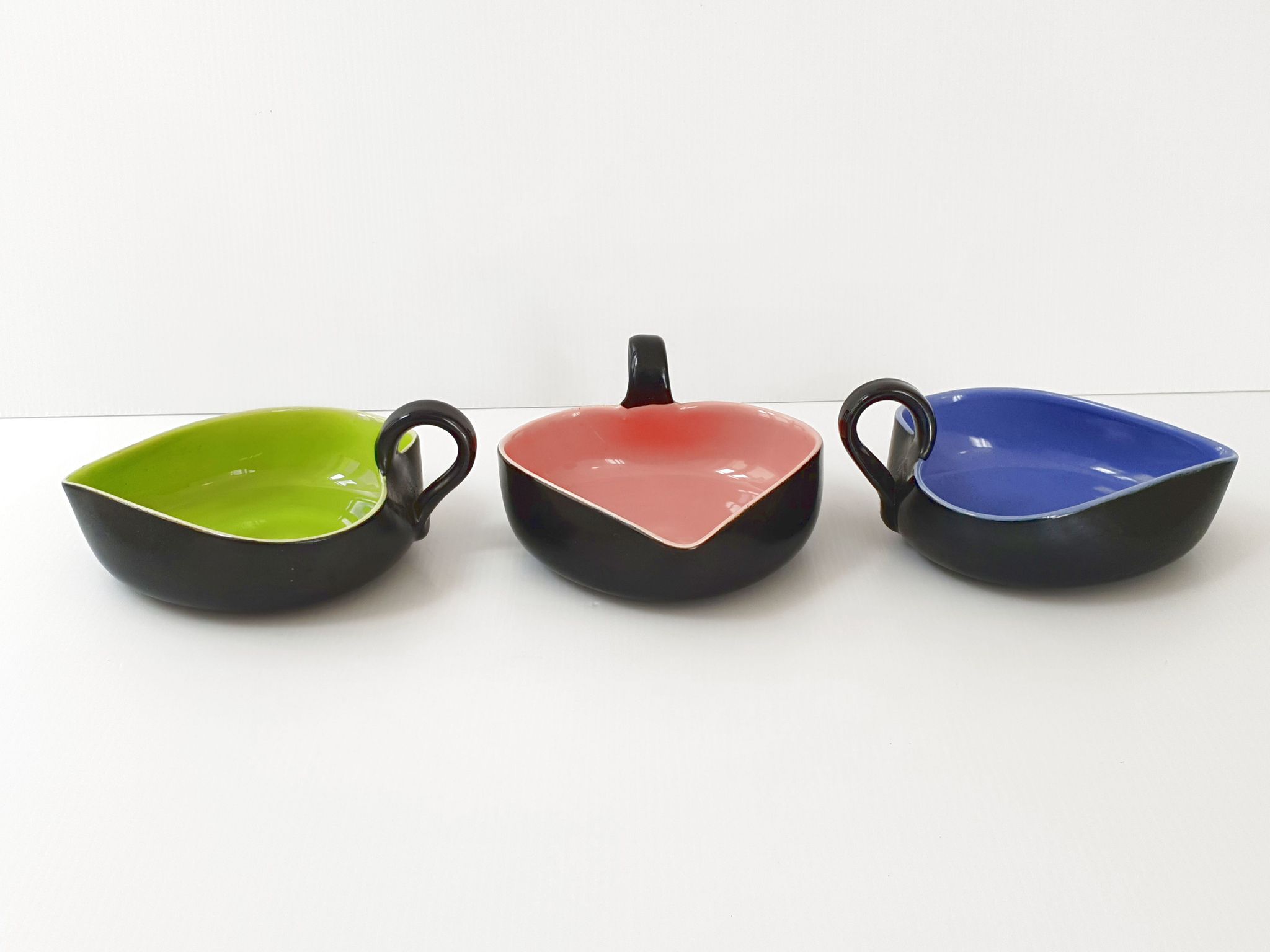 Suite de 3 vide-poches vintage 1960