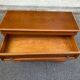Louis Philippe low depth chest of drawers in solid wood with 4 drawers