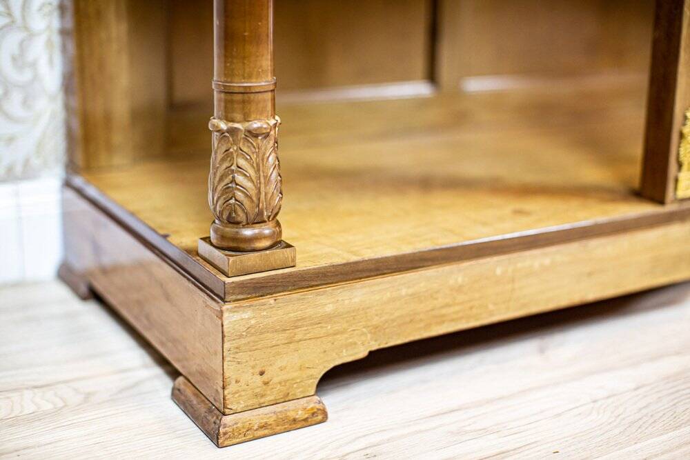 Vintage Bookcase with Brass, 1930s