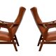 Teak Faux Leather Lounge chairs 1960s Holland