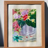 Peinture bouquet de fleurs peint à l’huile
