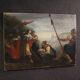 Antique Italian painting Moses saved from the waters from the 18th century