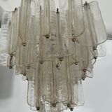 Pair of Murano glass chandeliers by Toni Zuccheri for Venini