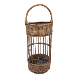 Braided wicker bottle rack