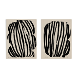 Pair of giclee prints. Abstract wall art set of two, A3
