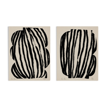 Pair of giclee prints. Abstract wall art set of two, A3