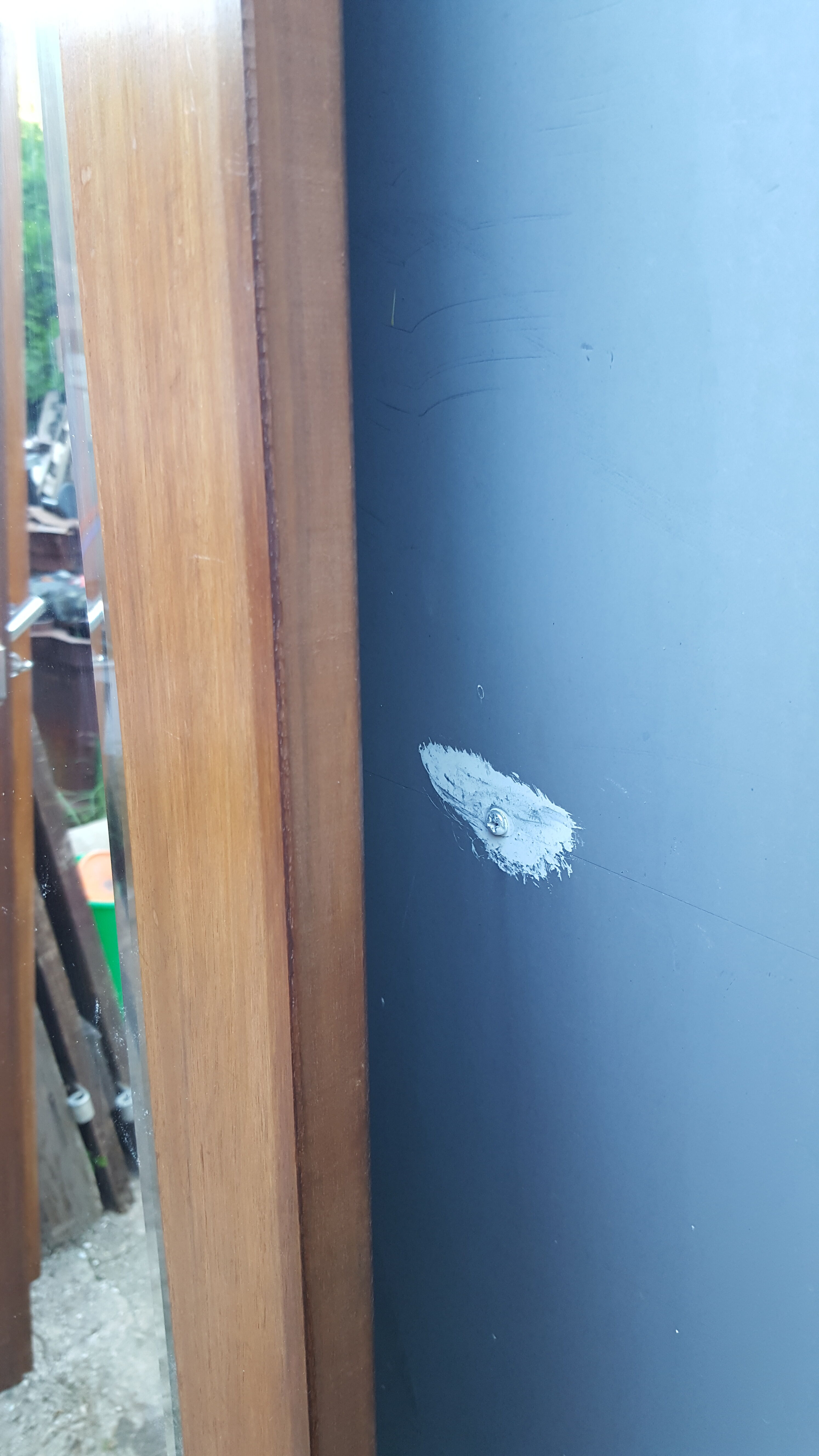 Walnut Art Deco mirror holder