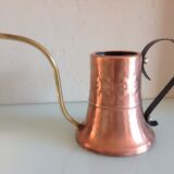 Brushed red copper watering can vintage 60s/70s