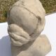 Tête de femme en plâtre peint ancienne