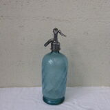 Elegant twisted blue glass Siphon