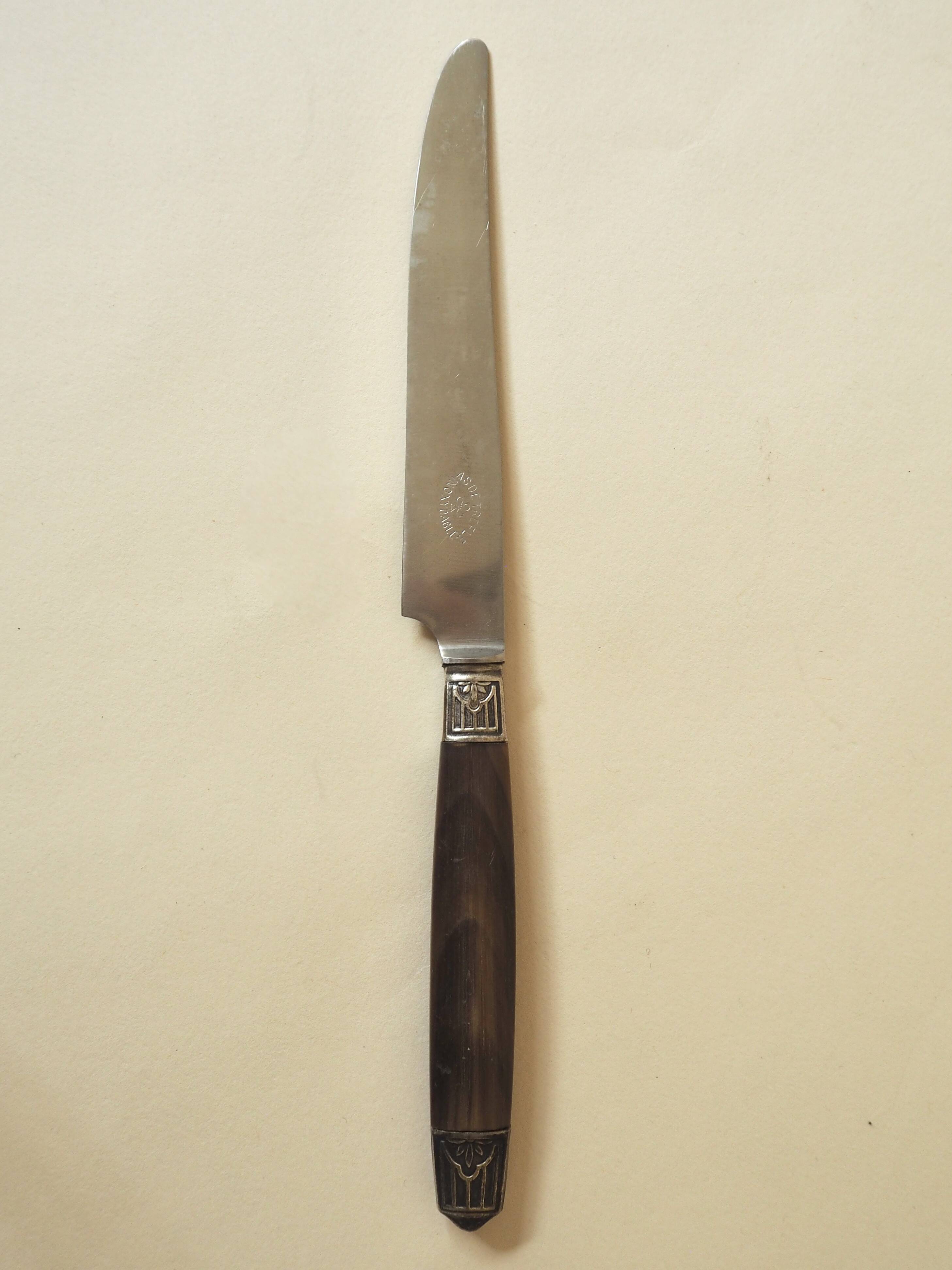 Set of 12 dessert knives As de Trèfle in their box