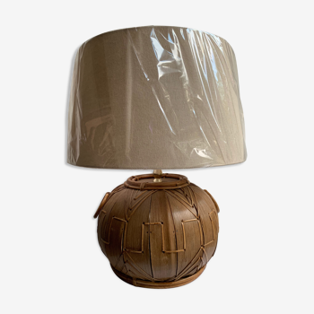 Vintage bamboo table lamp