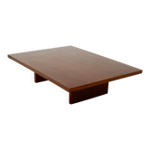Large Bamboo and Wood Coffee Table by Axel Vervoordt 1980s